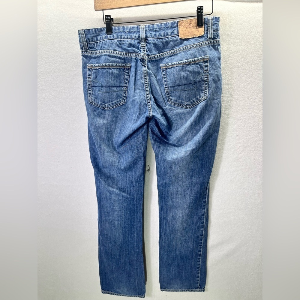 American Eagle Y2K Straight ‘77 Jeans Womens 8 100% cotton Blue Denim Retro 2035 - Picture 9 of 11